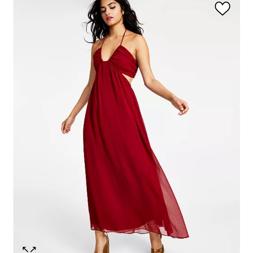 Red dress cut out